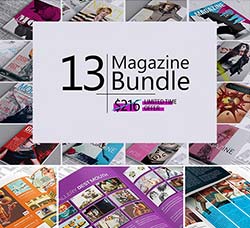 indesign模板－商业杂志(13套/通用型)：Big Magazine Bundle